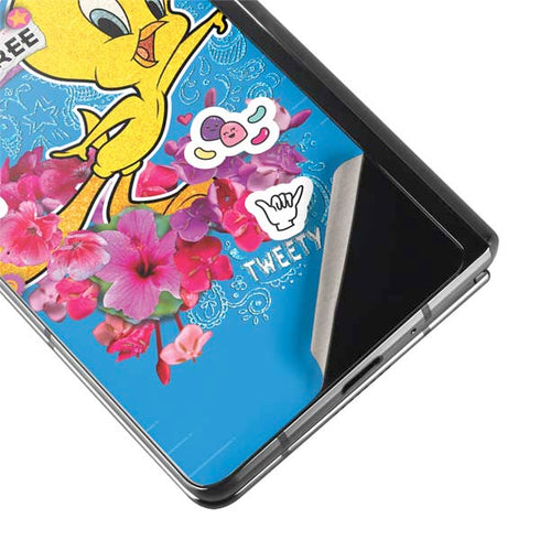 Looney Tunes Tweety Bird Wild and Free Galaxy Z Fold2 5G Skin