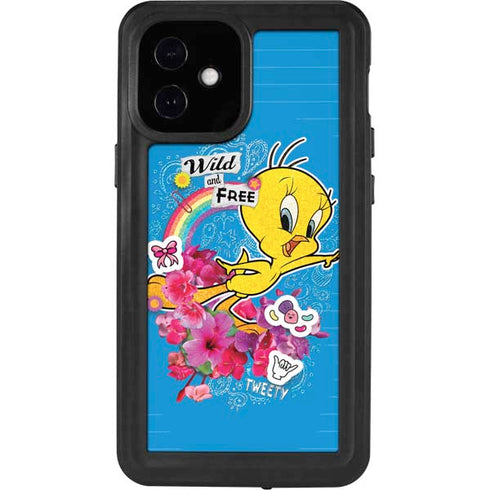Looney Tunes Tweety Bird Wild and Free iPhone 12 Mini Waterproof Case