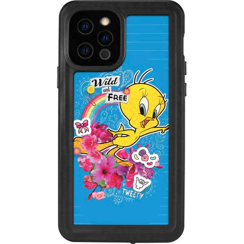 Looney Tunes Tweety Bird Wild and Free iPhone 12 Pro Waterproof Case