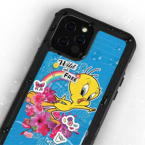 Looney Tunes Tweety Bird Wild and Free iPhone 12 Pro Waterproof Case