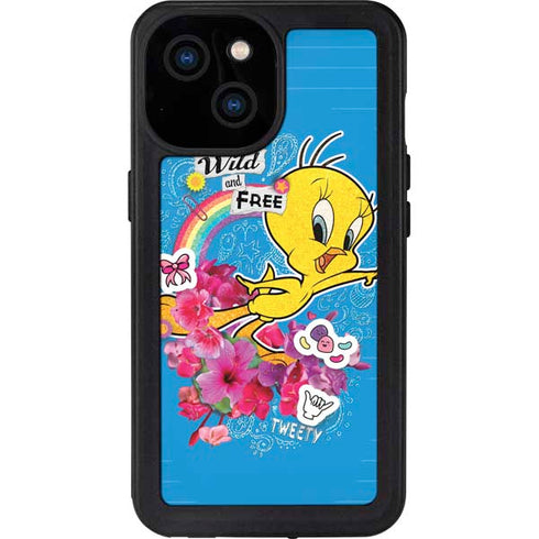 Looney Tunes Tweety Bird Wild and Free iPhone 13 Mini Waterproof Case