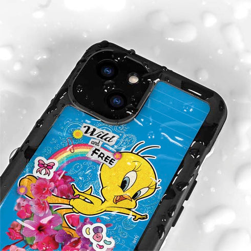 Looney Tunes Tweety Bird Wild and Free iPhone 13 Mini Waterproof Case