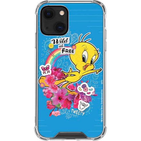 Looney Tunes Tweety Bird Wild and Free iPhone 14 Clear Case