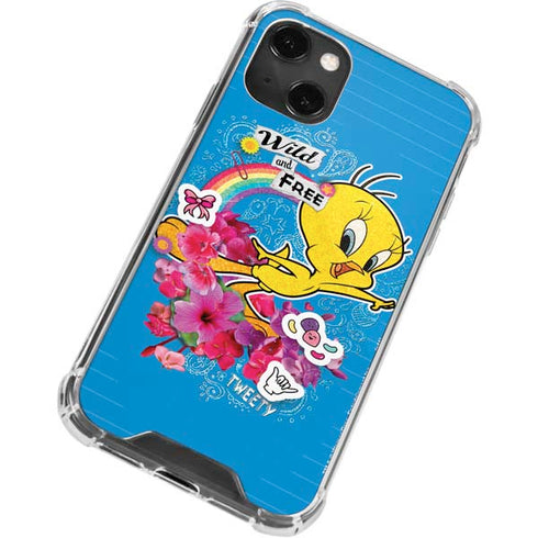 Looney Tunes Tweety Bird Wild and Free iPhone 14 Plus Clear Case