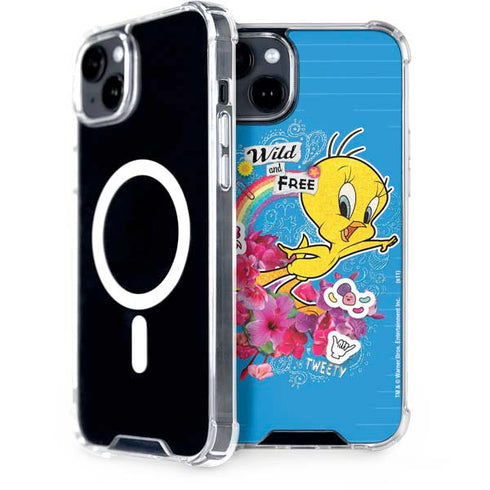 Looney Tunes Tweety Bird Wild and Free iPhone 15 Plus MagSafe Case