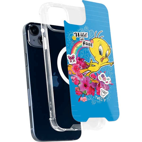 Looney Tunes Tweety Bird Wild and Free iPhone 15 Plus MagSafe Case