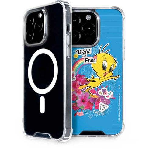 Looney Tunes Tweety Bird Wild and Free iPhone 14 Pro MagSafe Case