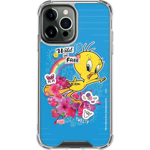 Looney Tunes Tweety Bird Wild and Free iPhone 14 Pro Max Clear Case
