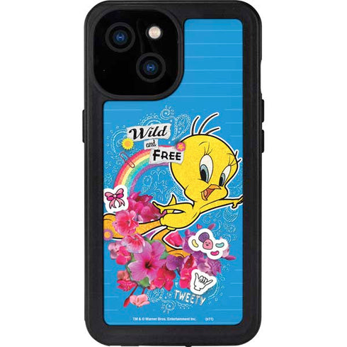 Looney Tunes Tweety Bird Wild and Free iPhone 15 Waterproof Case