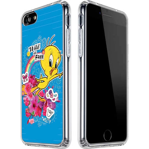 Looney Tunes Tweety Bird Wild and Free iPhone SE (2nd & 3rd Gen) Clear Case
