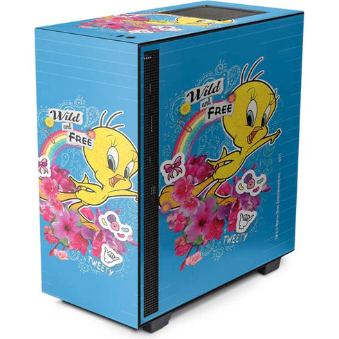 Looney Tunes Tweety Bird Wild and Free NZXT H510 Compact ATX Mid-Tower Case Skin