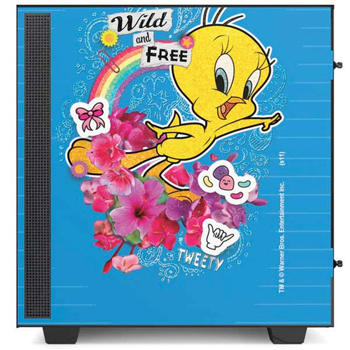 Looney Tunes Tweety Bird Wild and Free NZXT H510 Compact ATX Mid-Tower Case Skin