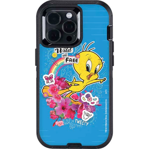 Looney Tunes Tweety Bird Wild and Free Otterbox Defender iPhone Skin