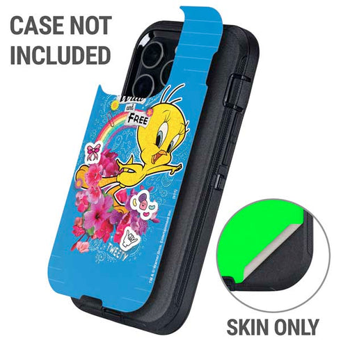 Looney Tunes Tweety Bird Wild and Free Otterbox Defender iPhone Skin
