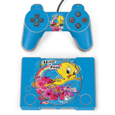 Looney Tunes Tweety Bird Wild and Free PlayStation Classic Bundle Skin
