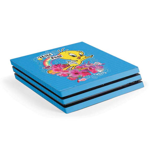 Looney Tunes Tweety Bird Wild and Free PS4 Pro Console Skin