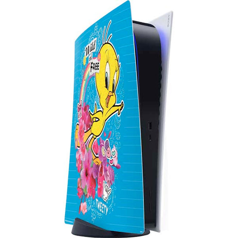 Looney Tunes Tweety Bird Wild and Free PS5 Digital Edition Console Skin