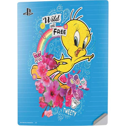 Looney Tunes Tweety Bird Wild and Free PS5 Digital Edition Console Skin