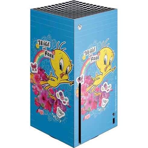 Looney Tunes Tweety Bird Wild and Free Xbox Series X Console Skin