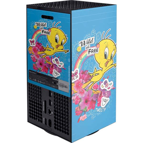 Looney Tunes Tweety Bird Wild and Free Xbox Series X Console Skin