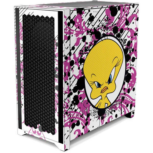 Looney Tunes Tweety Bird with Attitude Corsair 4000D Tempered Glass Mid-Tower ATX Case Skin