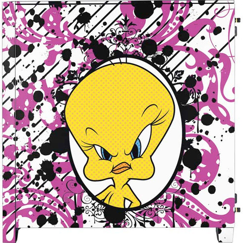 Looney Tunes Tweety Bird with Attitude Corsair 4000D Tempered Glass Mid-Tower ATX Case Skin