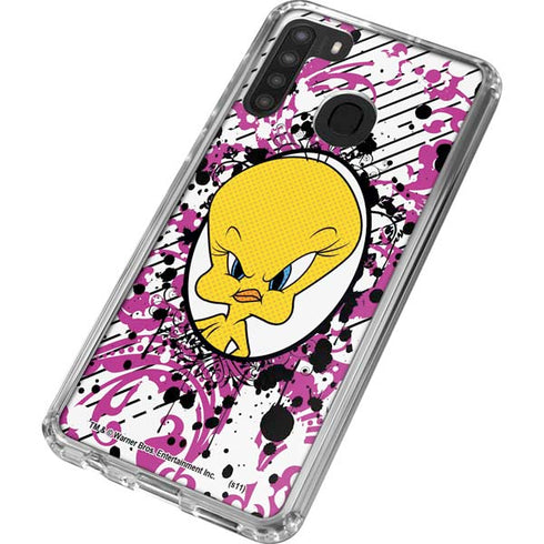 Looney Tunes Tweety Bird with Attitude Galaxy A21 Clear Case