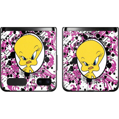 Looney Tunes Tweety Bird with Attitude Galaxy Z Flip Skin