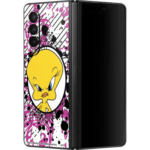 Looney Tunes Tweety Bird with Attitude Galaxy Z Fold3 5G Skin