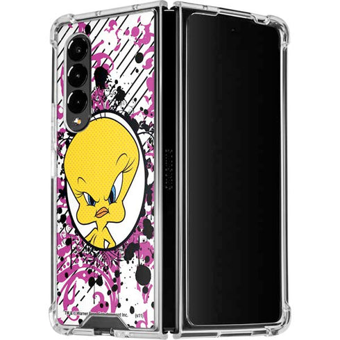 Looney Tunes Tweety Bird with Attitude Galaxy Z Fold4 5G Clear Case