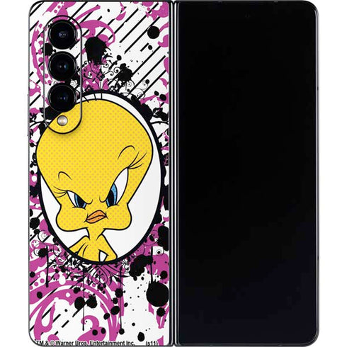 Looney Tunes Tweety Bird with Attitude Galaxy Z Fold4 5G Skin