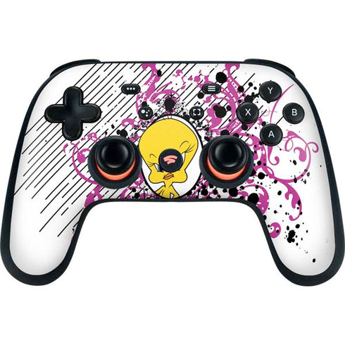 Looney Tunes Tweety Bird with Attitude Google Stadia Controller Skin
