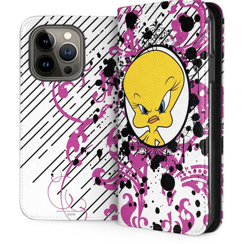 Looney Tunes Tweety Bird with Attitude iPhone 13 Pro Folio Case