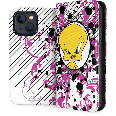Looney Tunes Tweety Bird with Attitude iPhone 14 Plus Folio Case