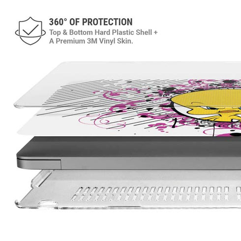 Looney Tunes Tweety Bird with Attitude MacBook Pro 16in (2021-25) Case plus Skin