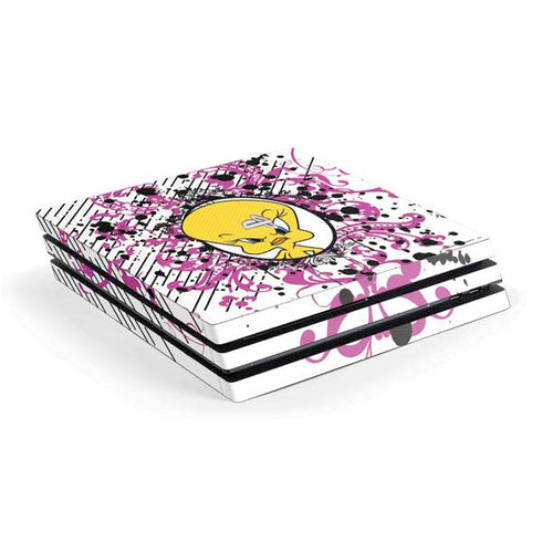 Looney Tunes Tweety Bird with Attitude PS4 Pro Console Skin