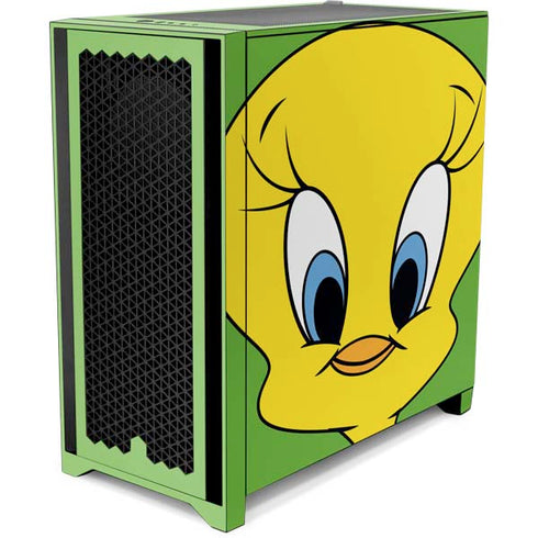 Looney Tunes Tweety Bird Zoomed In Corsair 4000D Tempered Glass Mid-Tower ATX Case Skin
