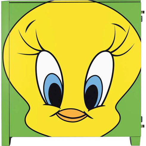Looney Tunes Tweety Bird Zoomed In Corsair 4000D Tempered Glass Mid-Tower ATX Case Skin