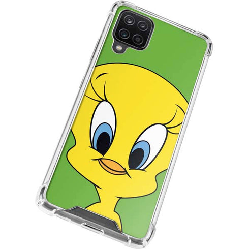 Looney Tunes Tweety Bird Zoomed In Galaxy A12 Clear Case
