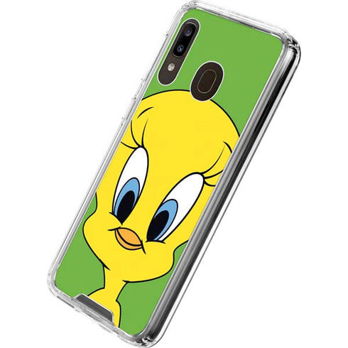 Looney Tunes Tweety Bird Zoomed In Galaxy A30 Clear Case