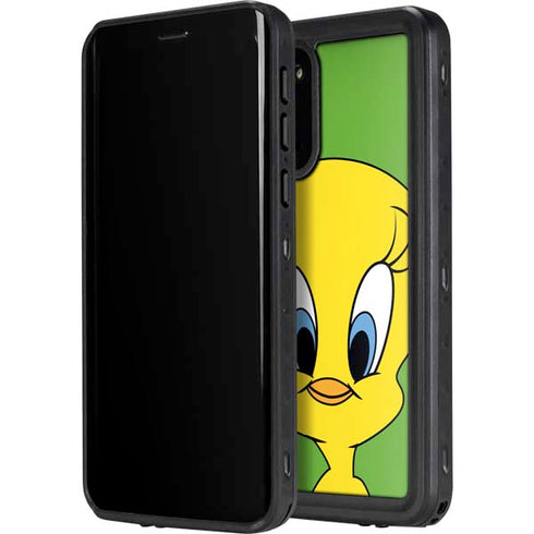 Looney Tunes Tweety Bird Zoomed In Galaxy S20 Plus Waterproof Case