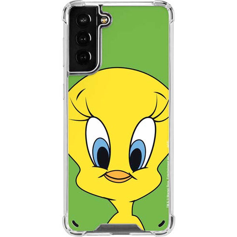 Looney Tunes Tweety Bird Zoomed In Galaxy S21 Plus 5G Clear Case