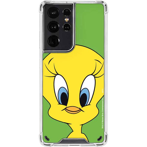 Looney Tunes Tweety Bird Zoomed In Galaxy S21 Ultra 5G Clear Case