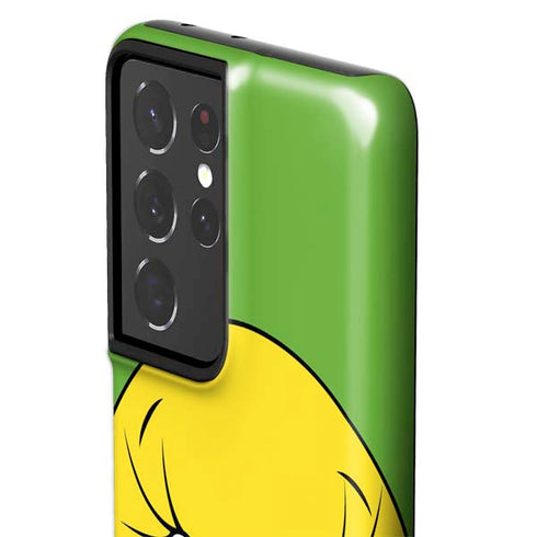 Looney Tunes Tweety Bird Zoomed In Galaxy S21 Ultra 5G Pro Case