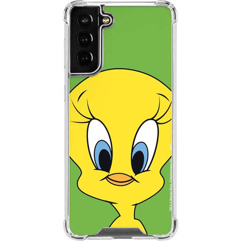 Looney Tunes Tweety Bird Zoomed In Galaxy S22 Plus Clear Case