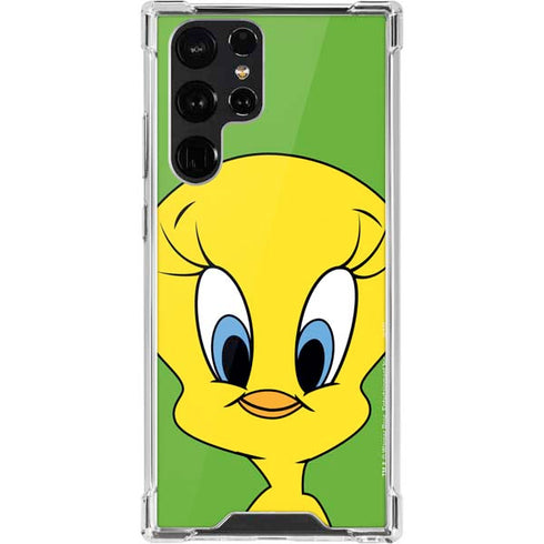 Looney Tunes Tweety Bird Zoomed In Galaxy S22 Ultra Clear Case