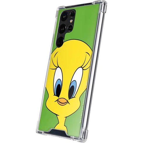 Looney Tunes Tweety Bird Zoomed In Galaxy S22 Ultra Clear Case