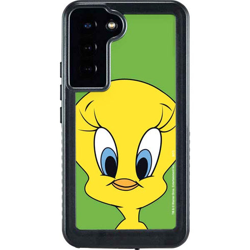 Looney Tunes Tweety Bird Zoomed In Galaxy S23 Plus Waterproof Case