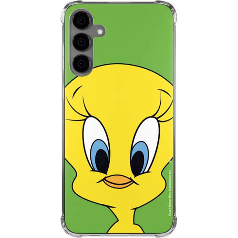Looney Tunes Tweety Bird Zoomed In Galaxy S24 Plus Clear Case