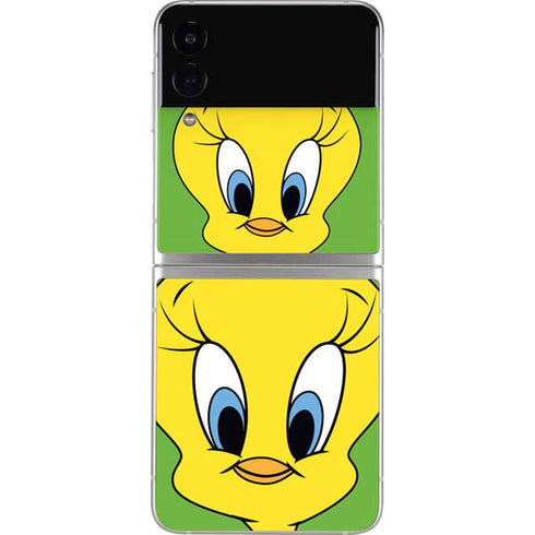 Looney Tunes Tweety Bird Zoomed In Galaxy Z Flip3 5G Skin